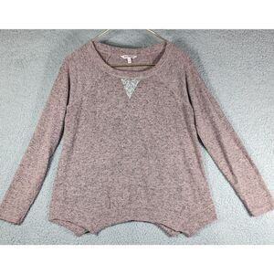 Juicy Couture Shirt Womens Size Small Brown Long Sleeve Bedazzled Sweatshirt